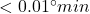 < 0.01\nicefrac{^\circ}{min}